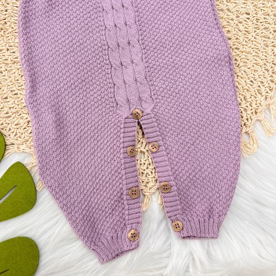 Jardineira de linha pipoca lilás